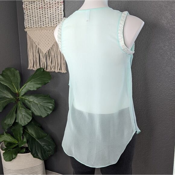 Xhilaration Mint Beaded Tank Top - Picture 2 of 9